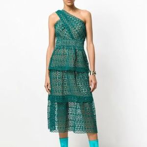 Self Portrait Floral Chain Guipure Dress Size US 0